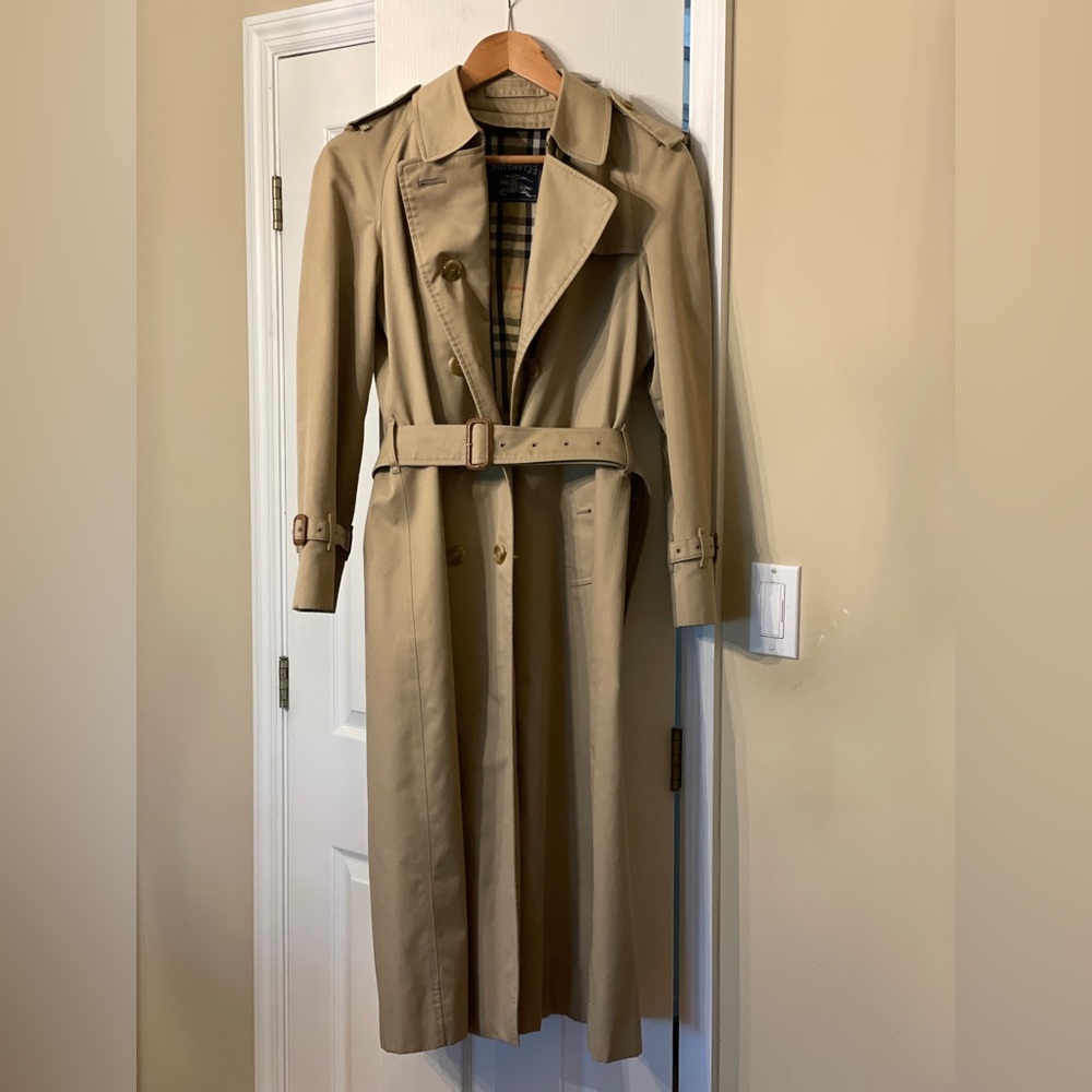 Vintage Burberry Trench Coat with wool liner.
